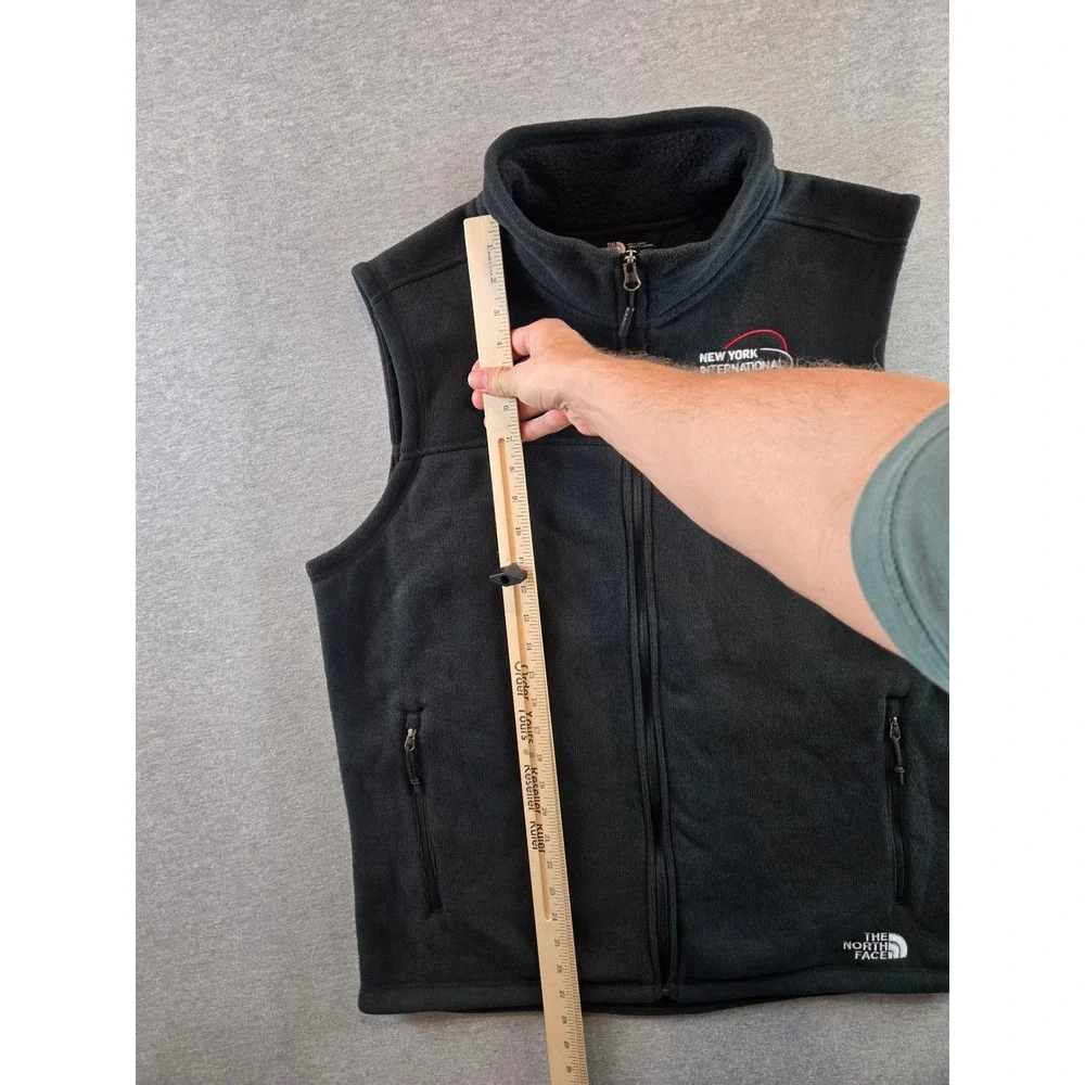 The North Face Fleece‎ Vest Mens Large Black NY Auto Show Full Zip NF0A47FA